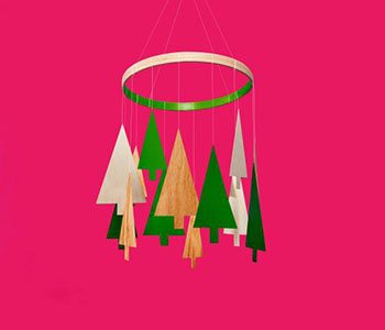 Use Our Wood Veneers to Make This Darling Christmas Tree Mobile